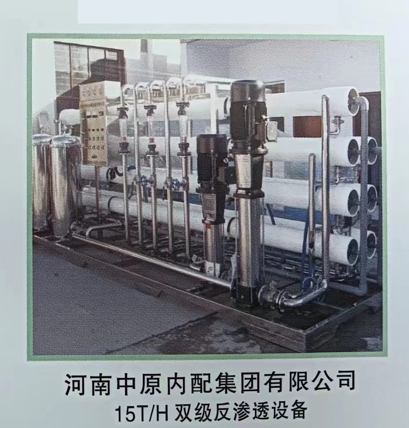 河南中原内配集团有限公司15T/H双级反渗透设备
